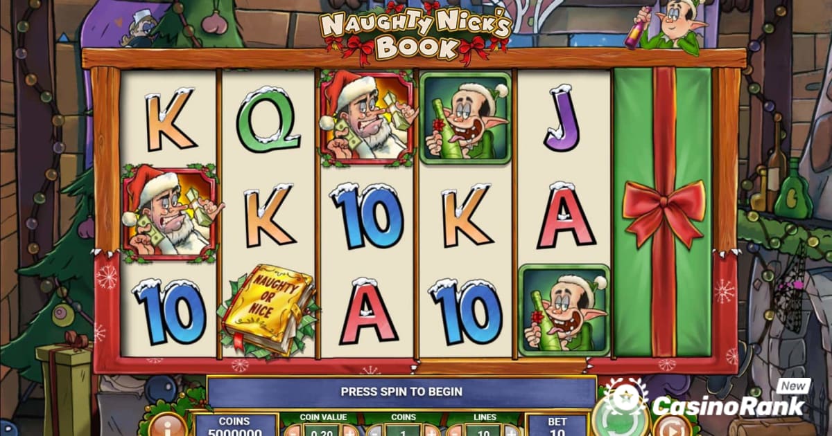Ζήστε τους νεότερους κουλοχέρηδες του Play'n Go με θέμα τα Χριστούγεννα: το Naughty Nick's Book